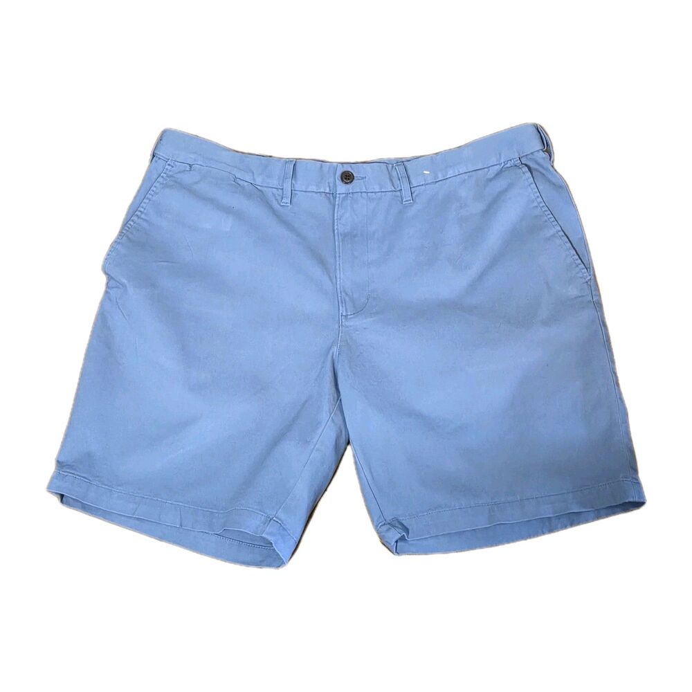 Lands' End Mens Chino Shorts Knockabout 9" Adjustable Waist Classic Fit Size 42